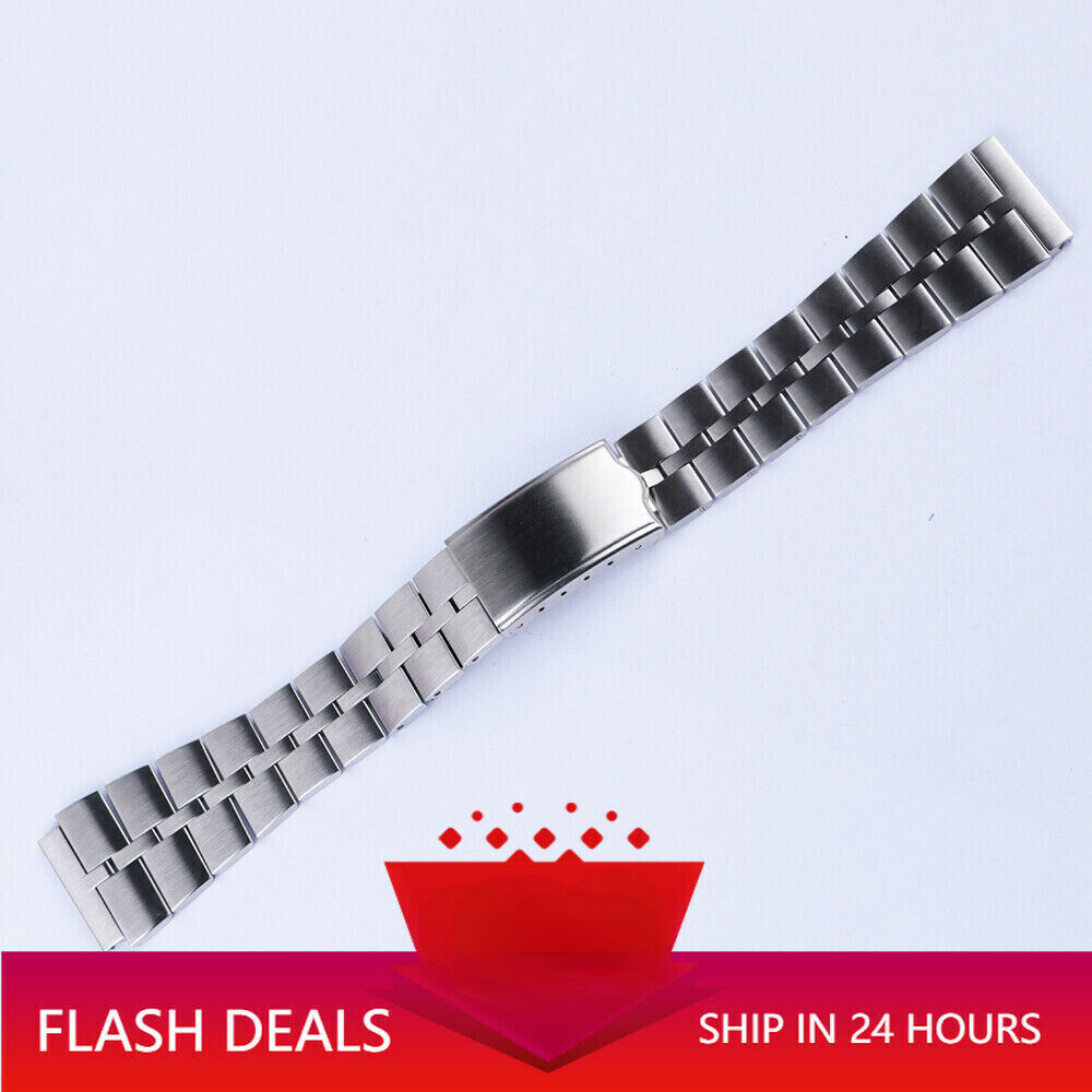 20mm Steel Bracelet Vintage watchband For Seiko 6138 0040 Bullhead Fishbone 