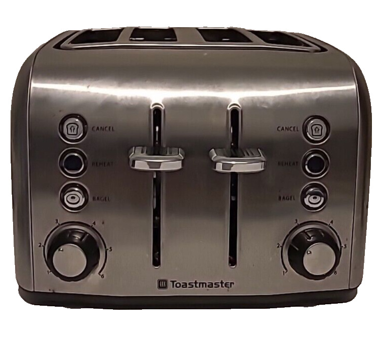 Toastmaster Stainless 4 Slice Toaster Babel TM 43TS Retro Tested Works