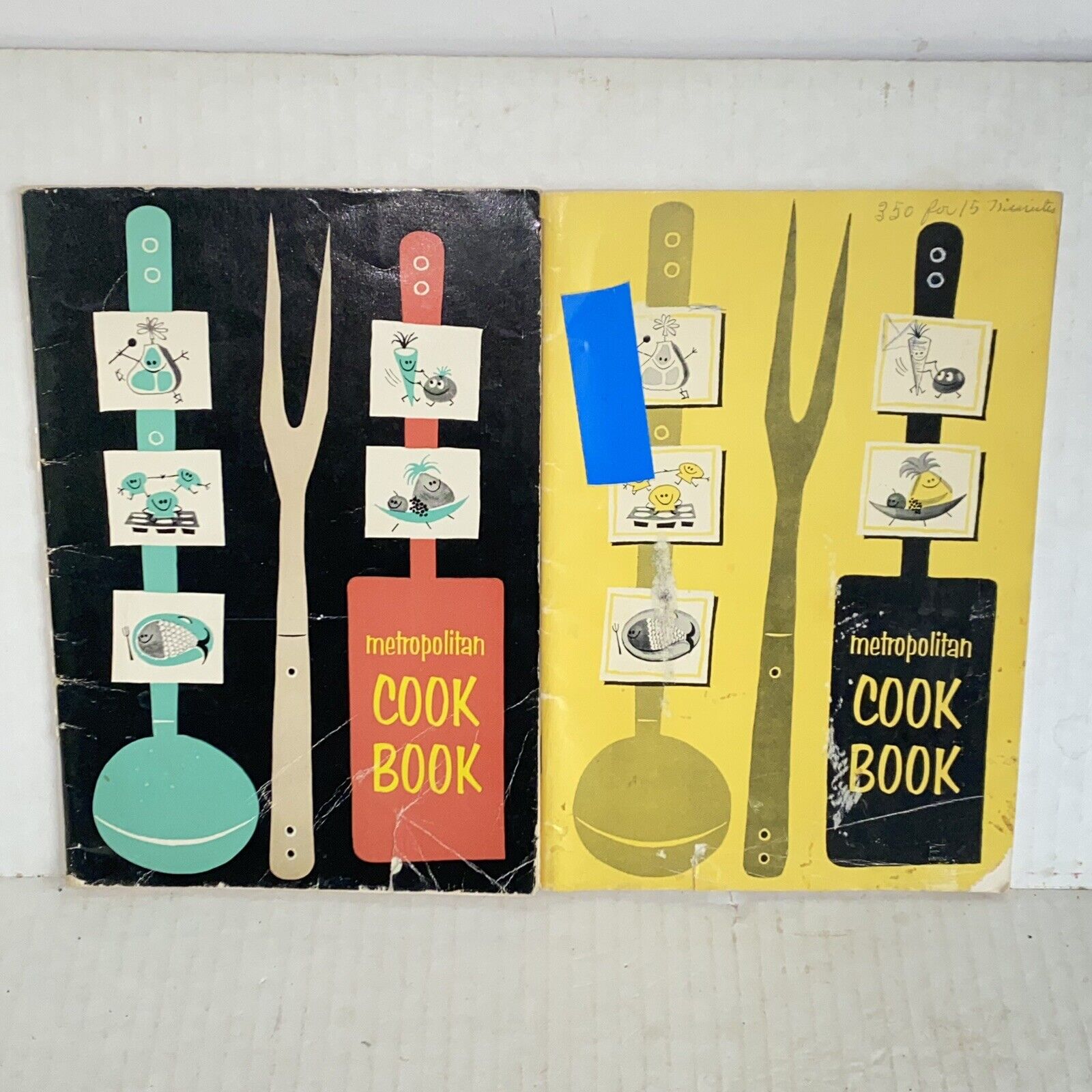 Vintage 1955 & 1964 Metropolitan Cookbook Set of 2