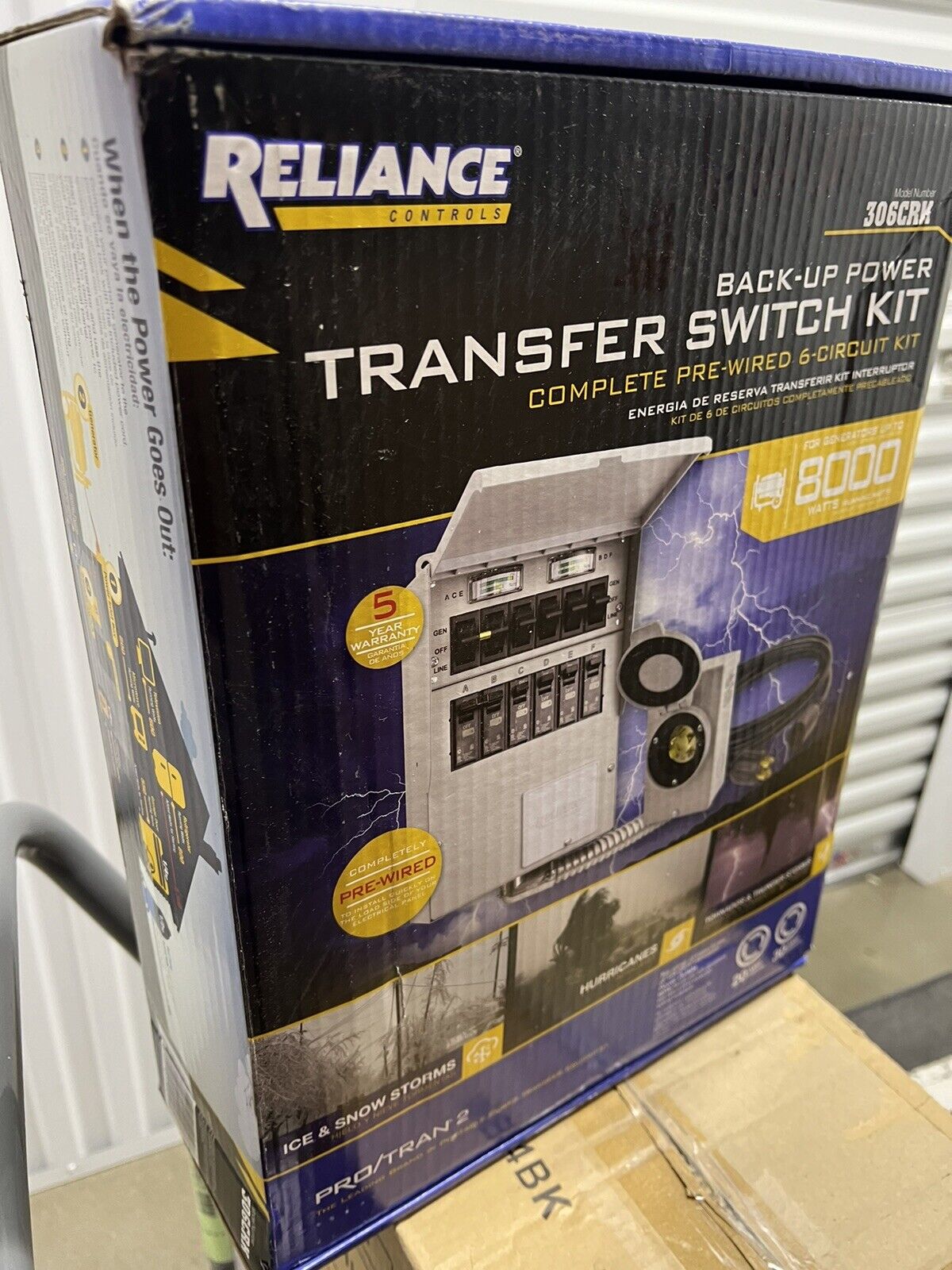 Reliance 8000-Watt Generator Transfer Switch Kit 306LRK Back-up Power