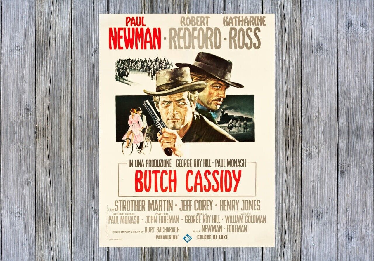 1969 Butch Cassidy and the Sundance Kid ITALY A Vintage Movie Poster Print 36x24