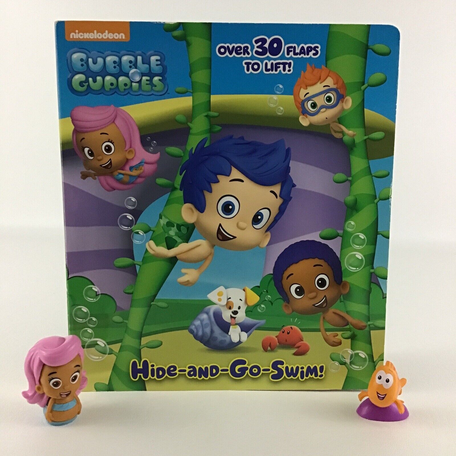Nickelodeon Bubble Guppies Hide And Go Swim Lift Flap Board Book Figures Molly 