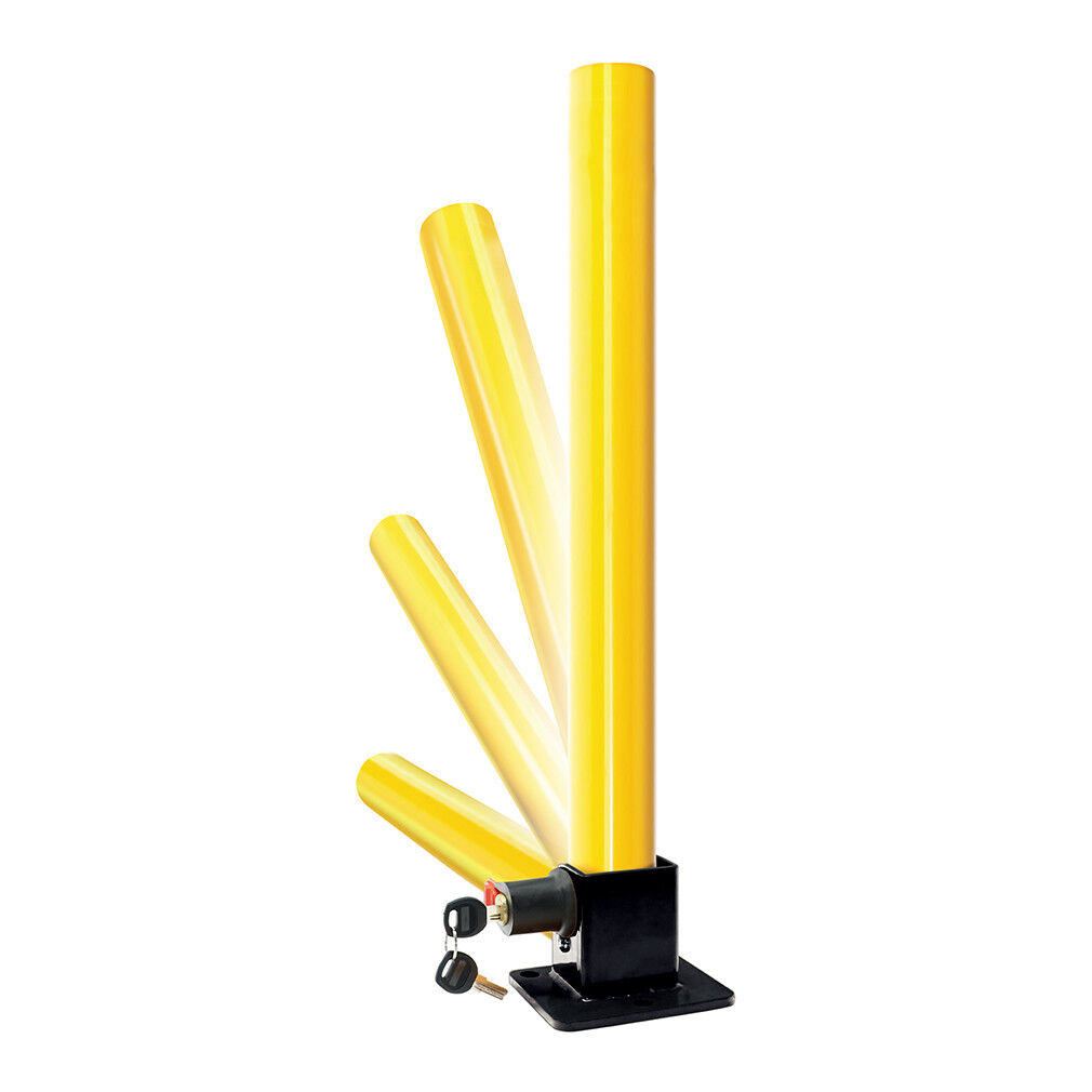 Yellow Security Folding Packing Post Lock for Home School Shop Driveways Garage