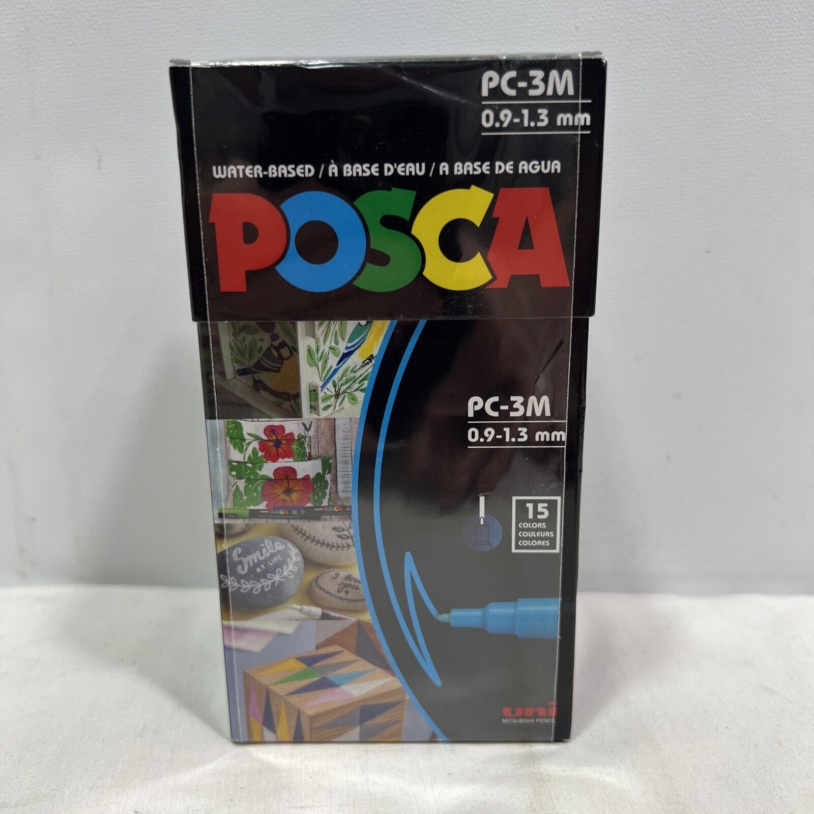 Uni Posca Fine Point Paint Marker Pen Set, 15 Colors, PC-3M 15C ~ NEW