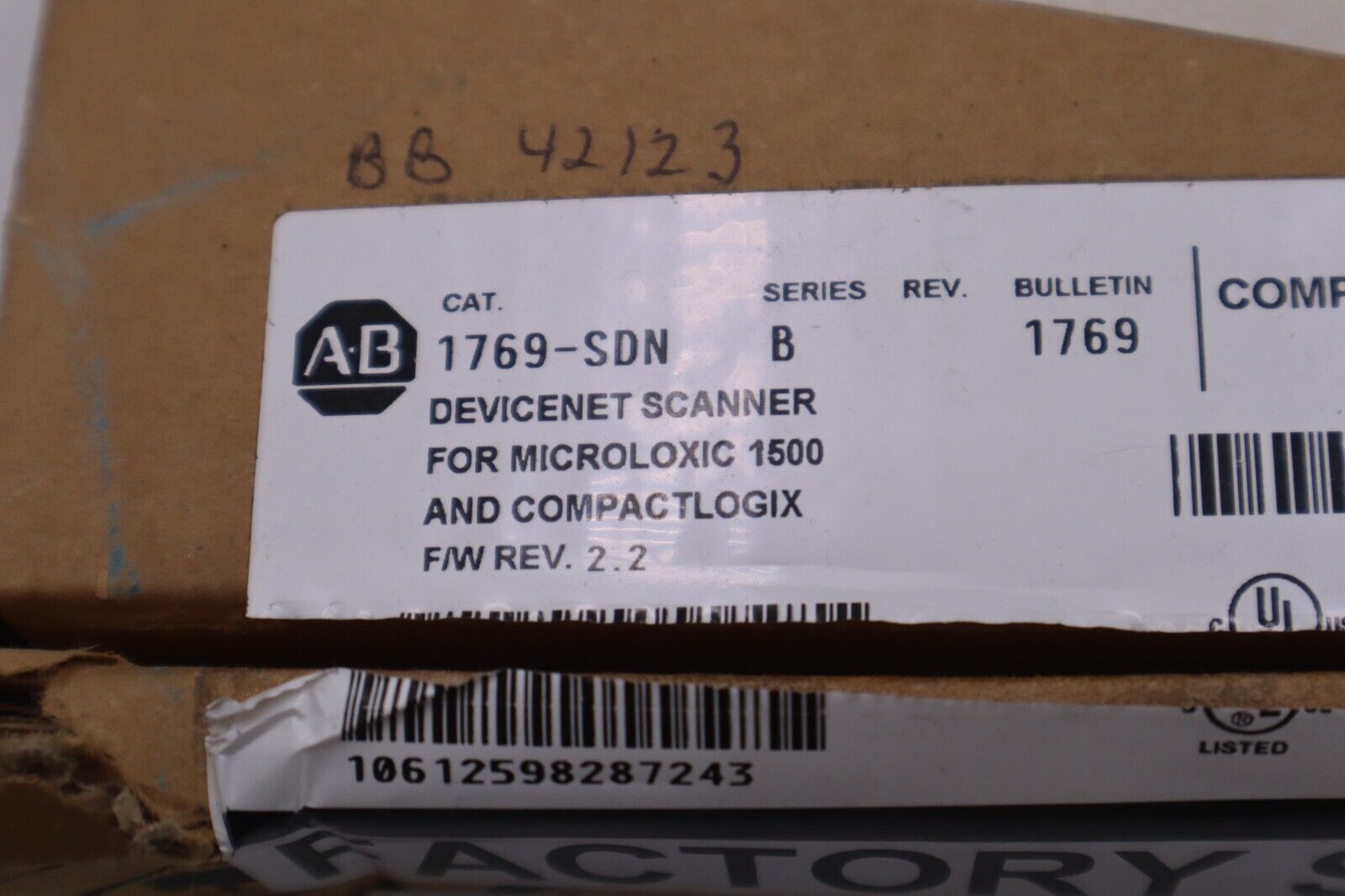 Allen Bradley AB 1769-SDN SER B CompactLogix DeviceNet Scanner Module STK L-010C