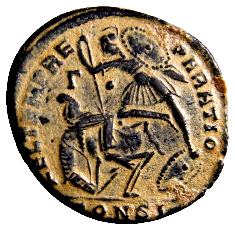 SCARCE Constantius Gallus. Centenionalis Spearing CONSI Ancient Roman Coin wCOA