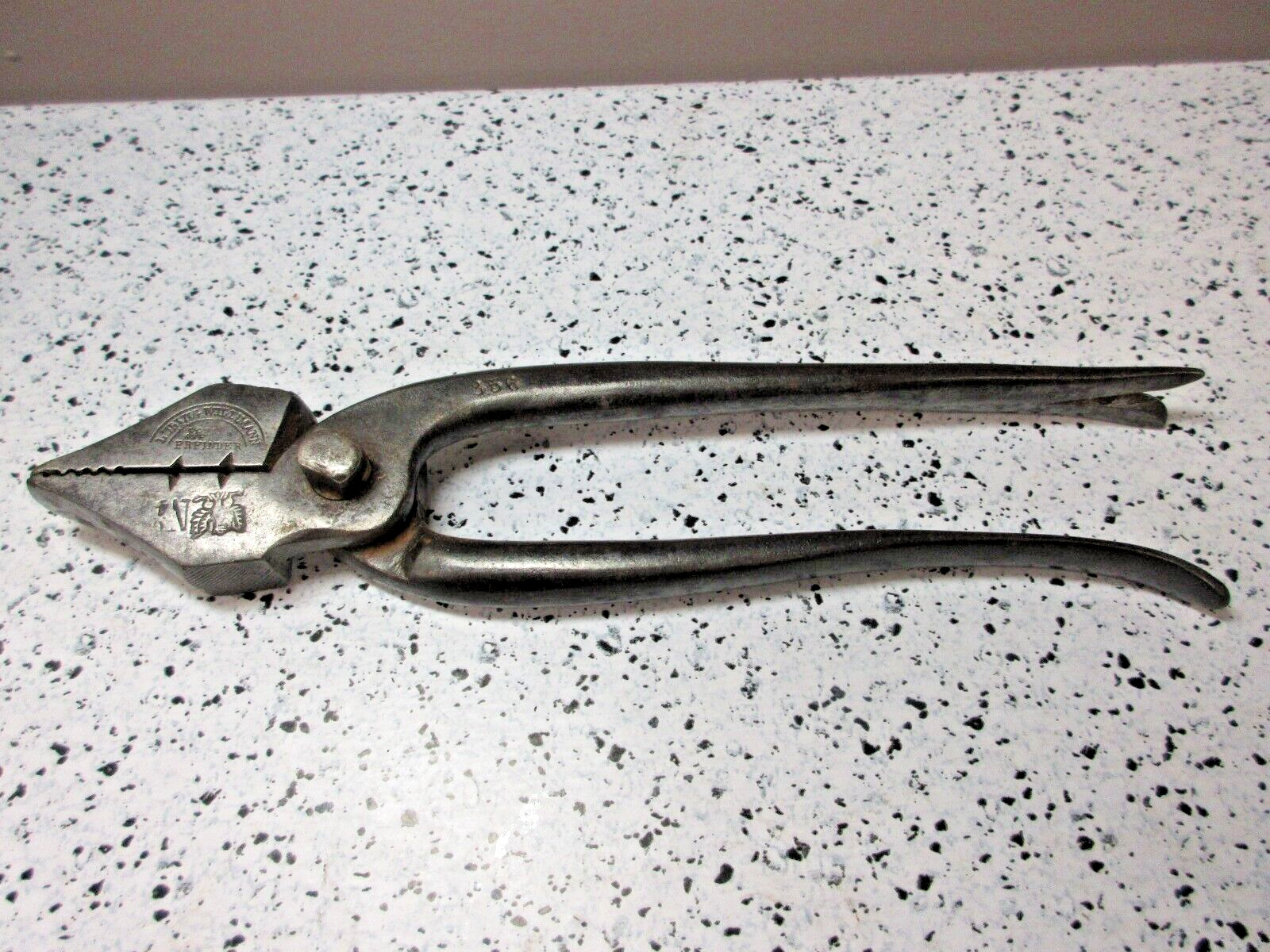Antique Hand Forged Lasting Pliers Cobblers Leather Work Ludwig Willimann German