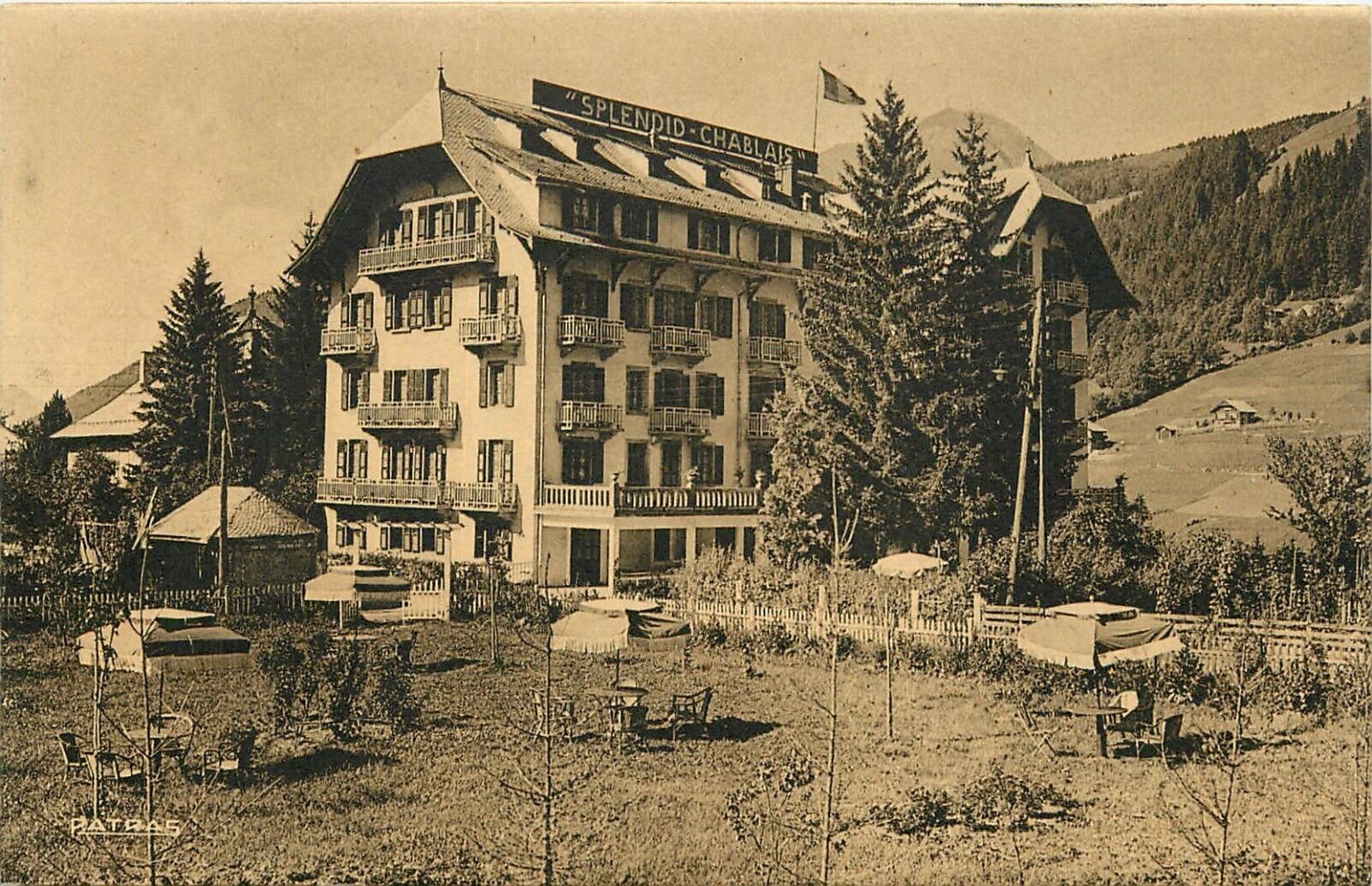 Hotel Splendid Chablais Morzine Nice France pm 1955 Postcard