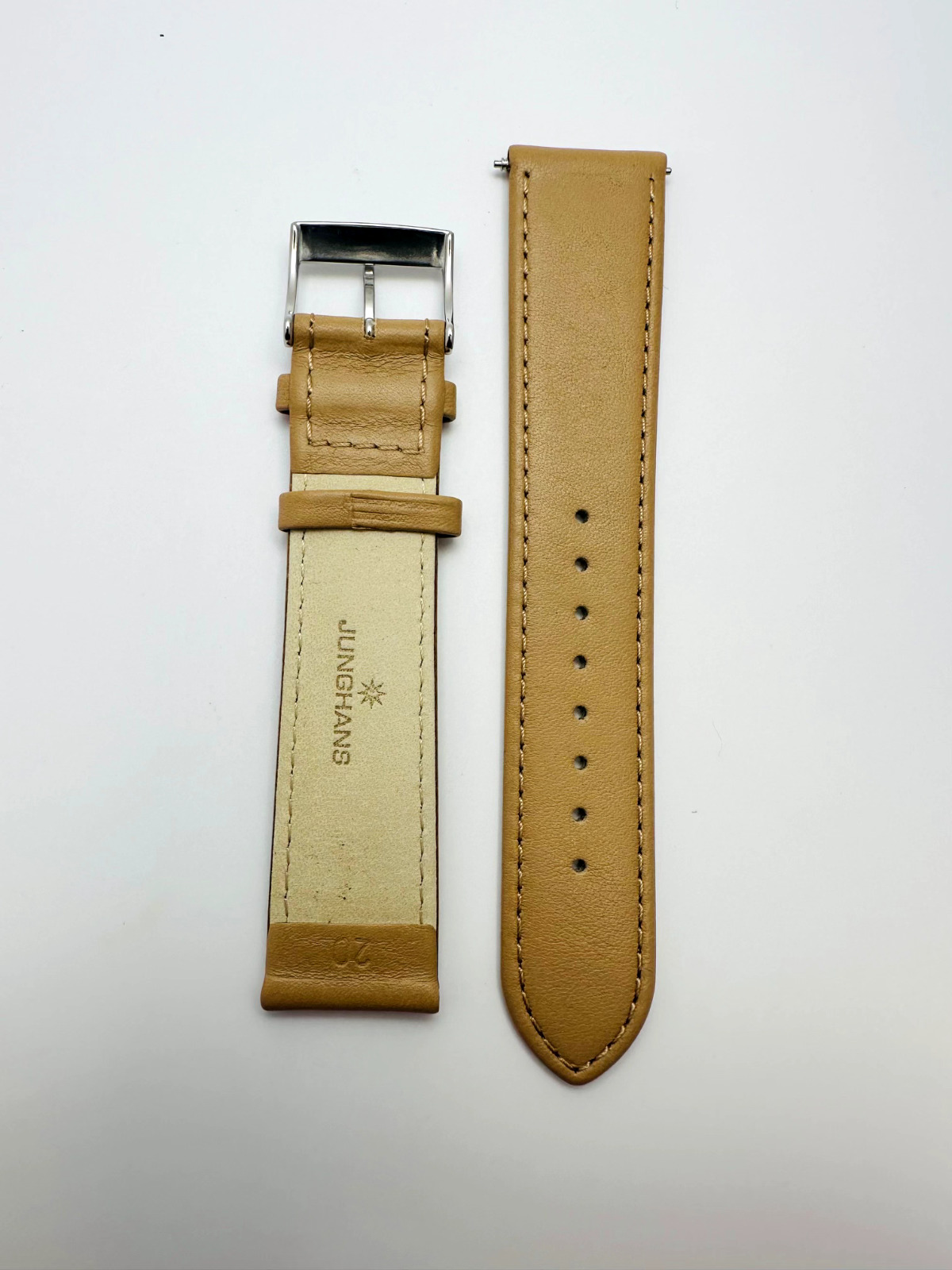 Junghans Original Replacement Band Strap for Max Bill 20mm Tan Genuine Leather