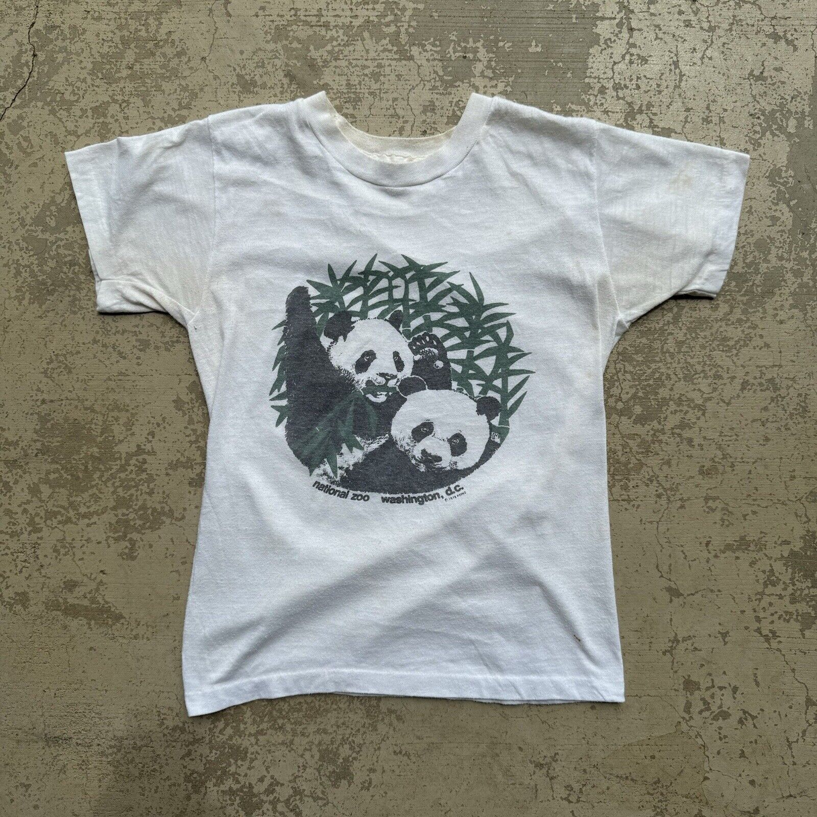 Vintage 1970s 79 Washington D.C. National Zoo Panda Bear Tee Shirt Size Small