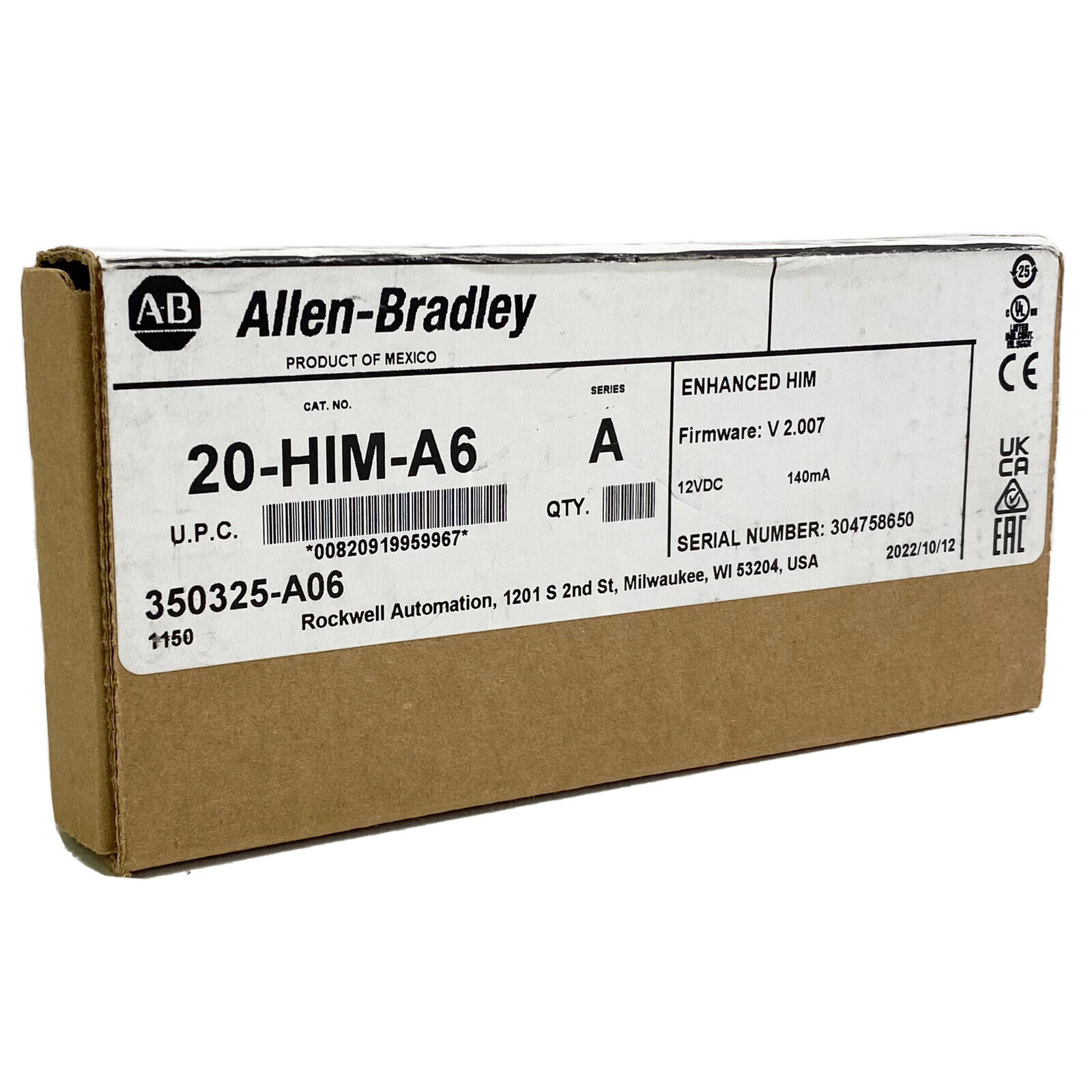 Allen Bradley 20-HIM-A6 PowerFlex HIM FW V 2.007 USA