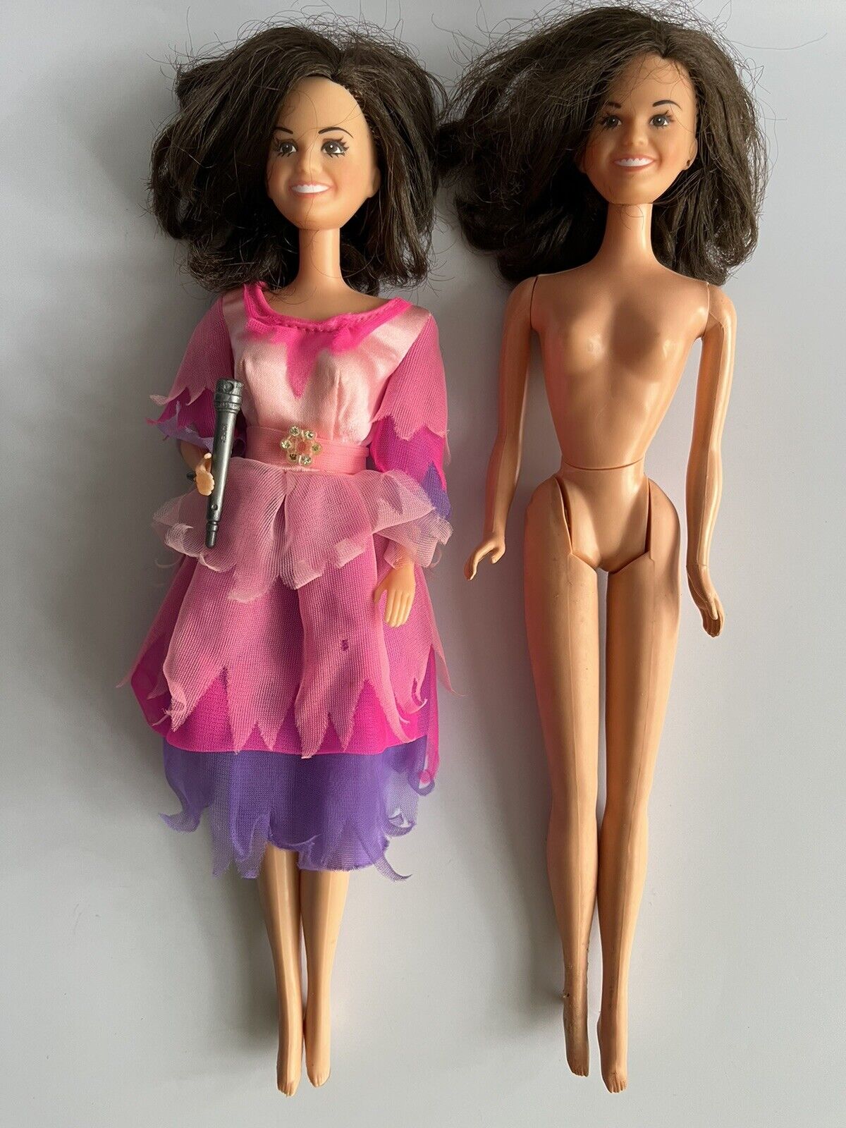 Vintage 1966 Barbie Mattel Marie Osmond Doll  Pink Purple Dress With Mic