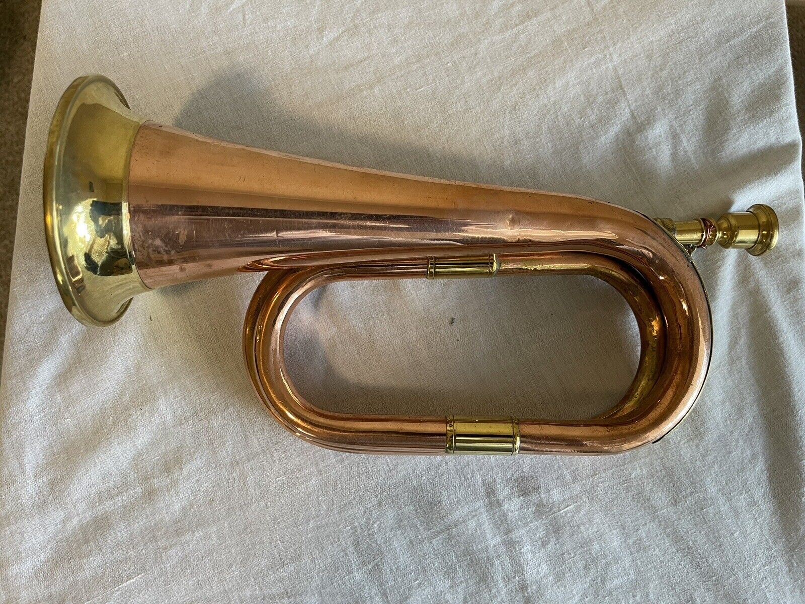 Military/ Scout/ Cavalry Brass/ Copper Bugle Vintage British Army Repro .