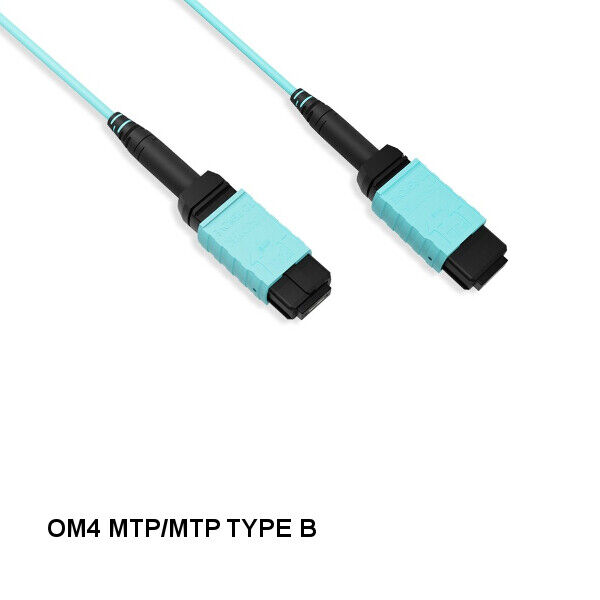Kentek 3 Meter MTP Type B OM4 50/125 Multi-Mode 12 Fibers Trunk Cable OFNP MPO