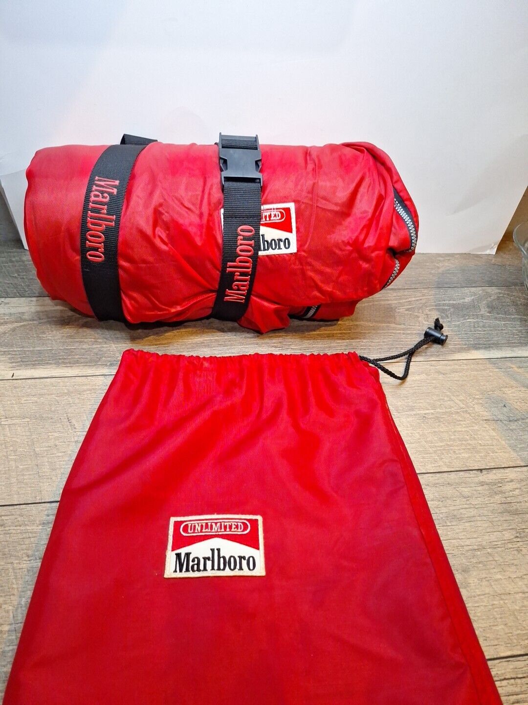 Vintage 90s Marlboro Adventure Team Zero Degree Sleeping Bag with Storage Bag