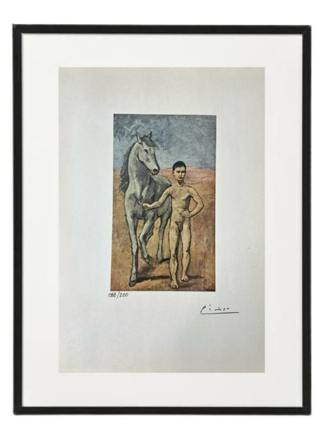 Pablo Picasso Original Signed Print 1905 boy Leading a Horse Hand-Tipped Vintage