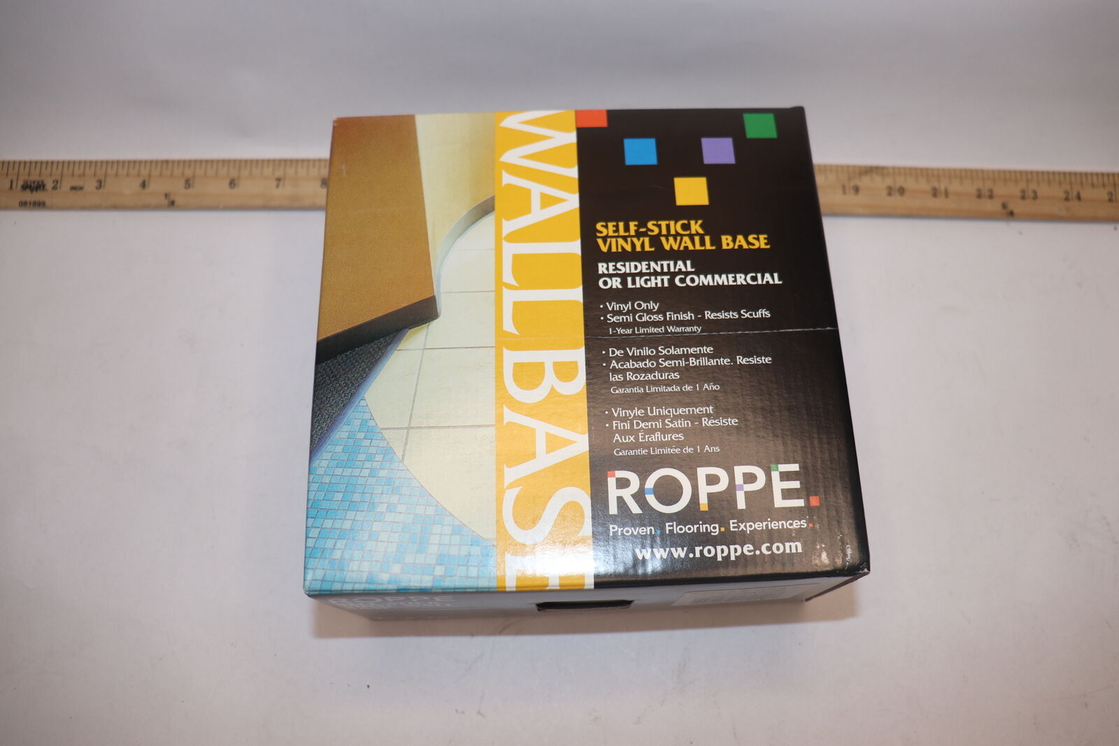 Roppe Self-Stick Vinyl Wall Base Grey 4\