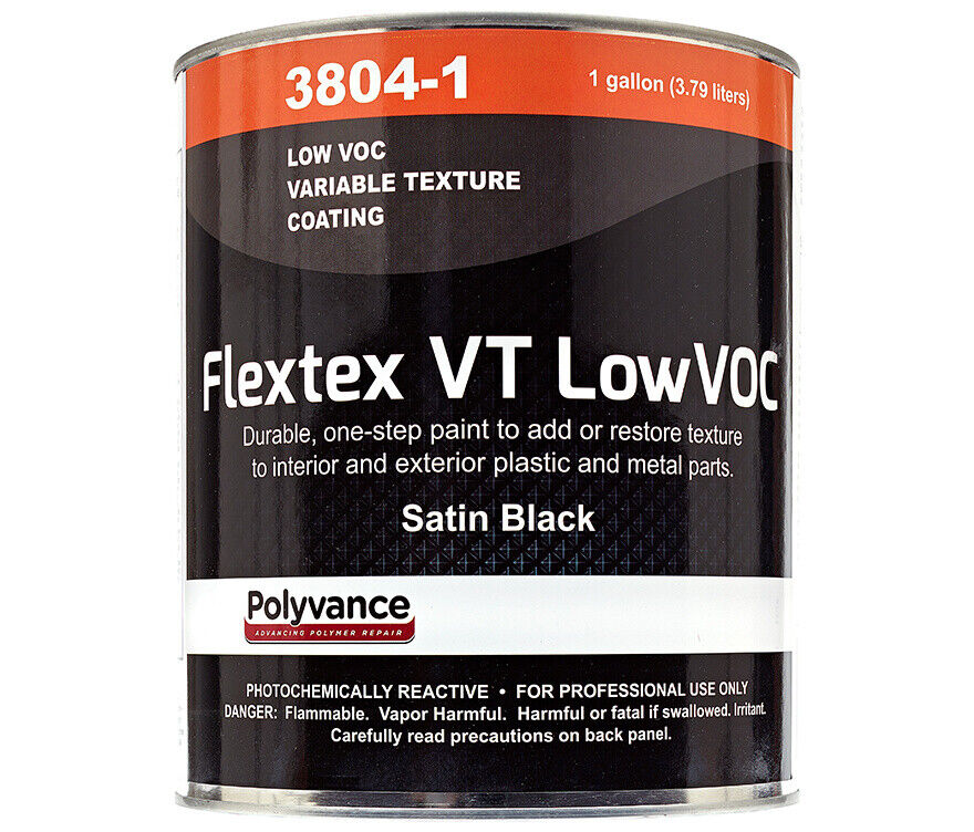 Polyvance 3804-1 Flextex VT Series Low VOC Variable Coating, 1 Gallon, Black