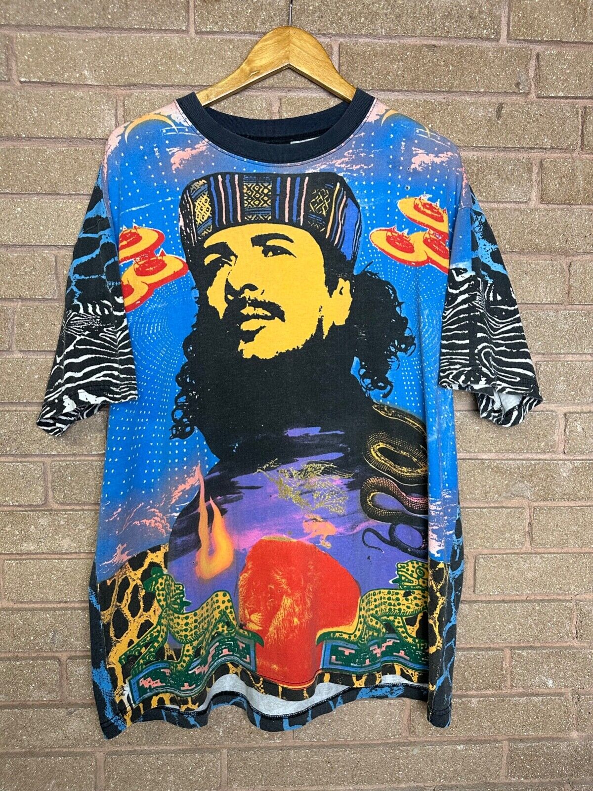 Vintage Carlos Santana AOP 90s Rare T Shirt