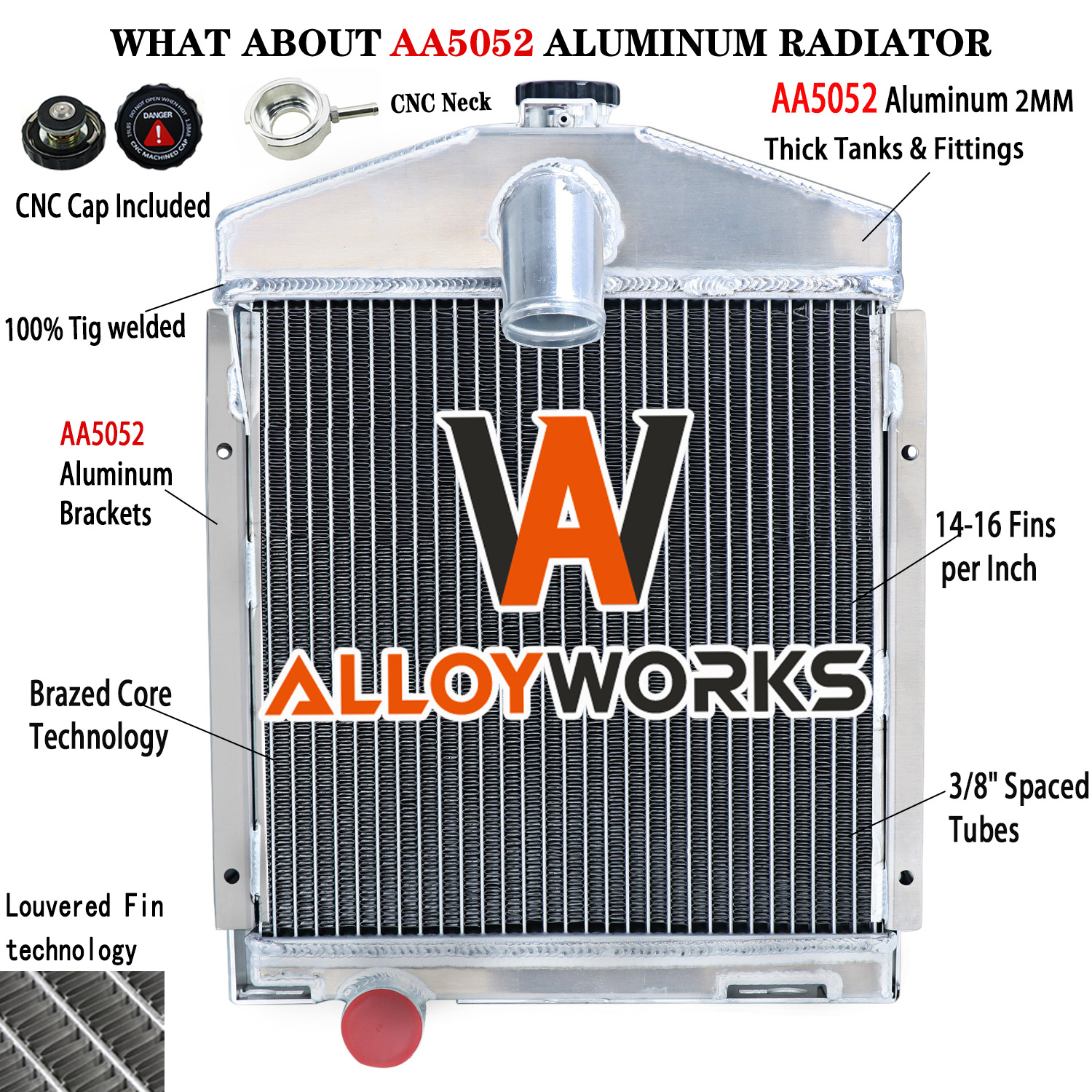 4-Row Radiator For International Farmall A-1 AV AV-1 100 130 200 230 Super A C