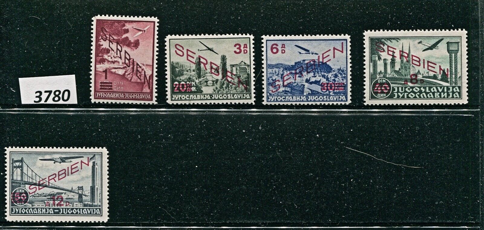 #3780-SERBIA German Occupation WWII-1941-Air Mail OP Serbien