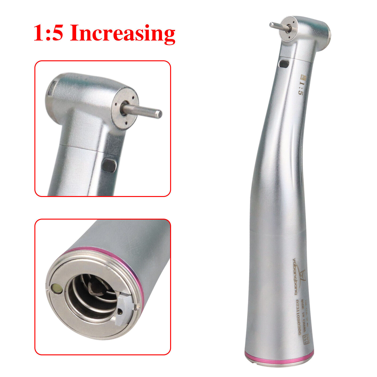 Dental 1:1 1:5 Contrangulo Spray interno Fiber Optic Handpiece LED Fit NSK