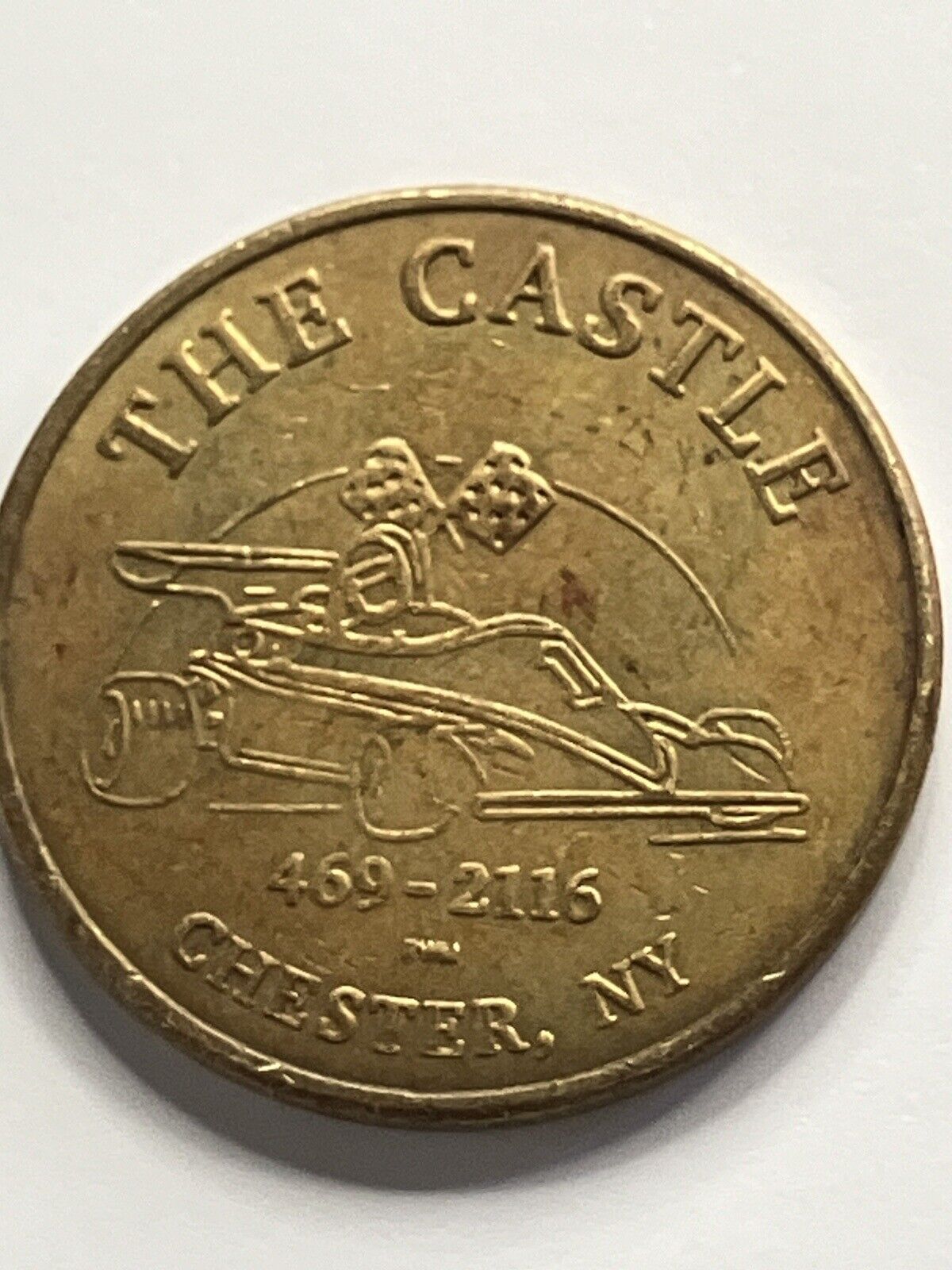 RARE OLD LARGE THE CASTLE FUN CENTER CHESTER NEW YORK ARCADE TOKEN OBSOLETE #st1