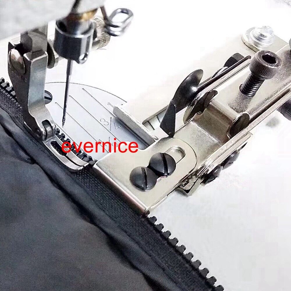 Adjustable Zipper Guide Attachment + Zipper Foot For Industrial Sewing Machine
