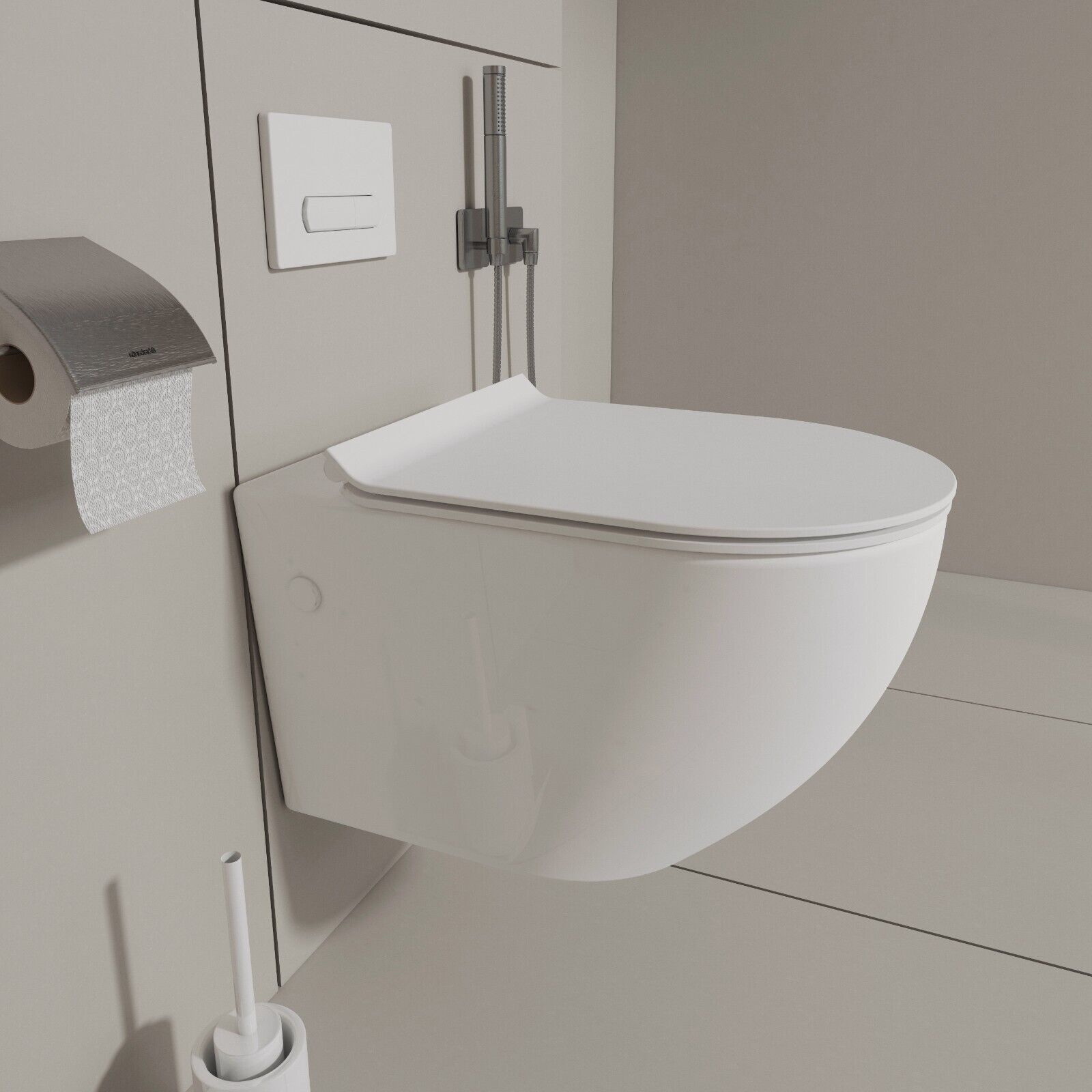 MEJE Wall-Hung Toilet Bowl - Glossy White