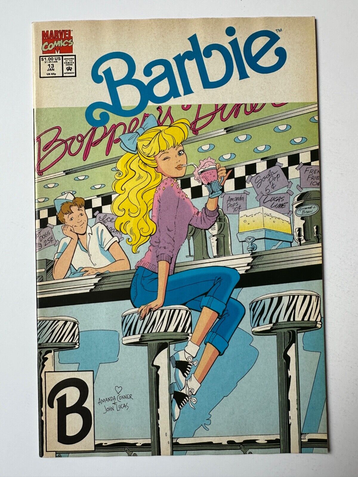 Barbie #13 Amanda Conner Art Marvel Comics 1991 FN