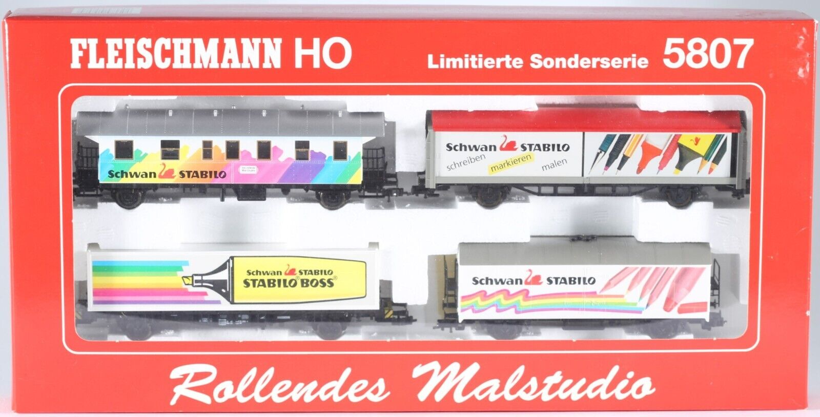 Limited Edition FLEISCHMANN H0 freight cars Rollendes Malstudio #5807