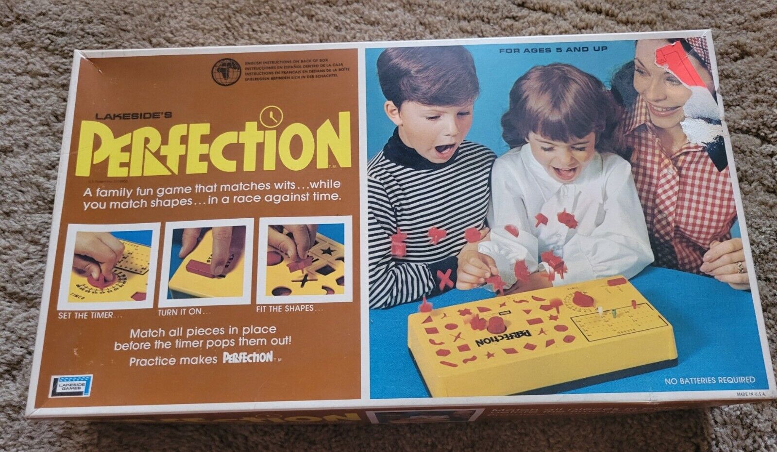 Vintage 1973 Lakeside Perfection game Complete with Box Great Condition