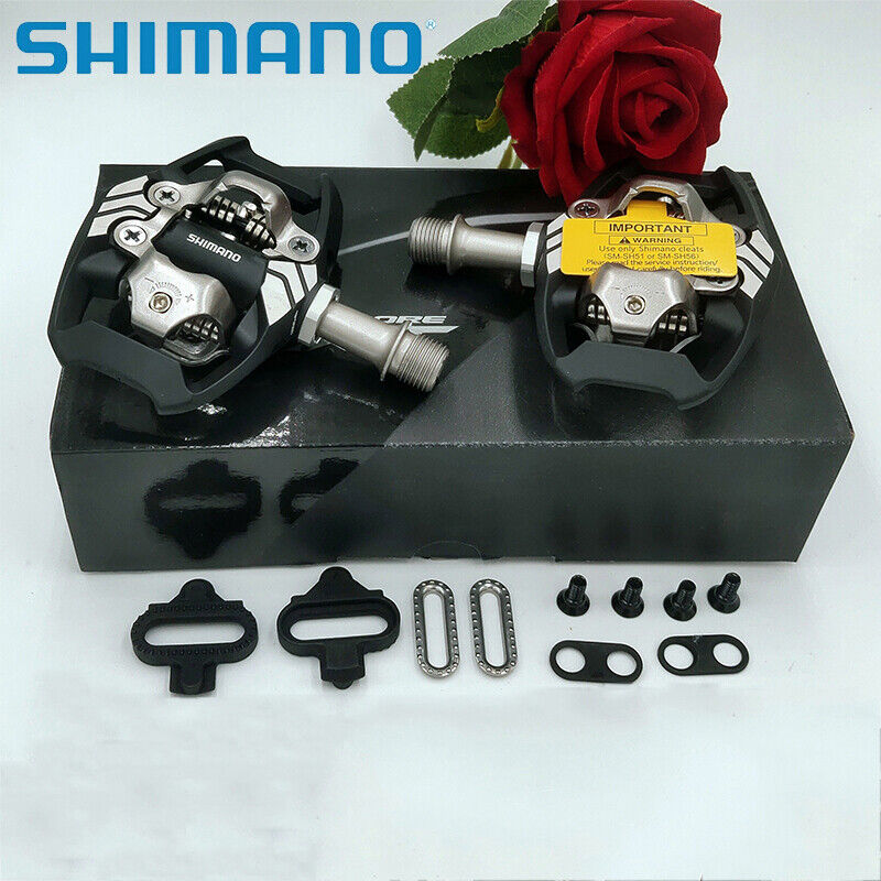 New Shimano Deore XT PD-M8020 SPD MTB Trail Pedals Clipless w/ SM-SH51 PD-M8120