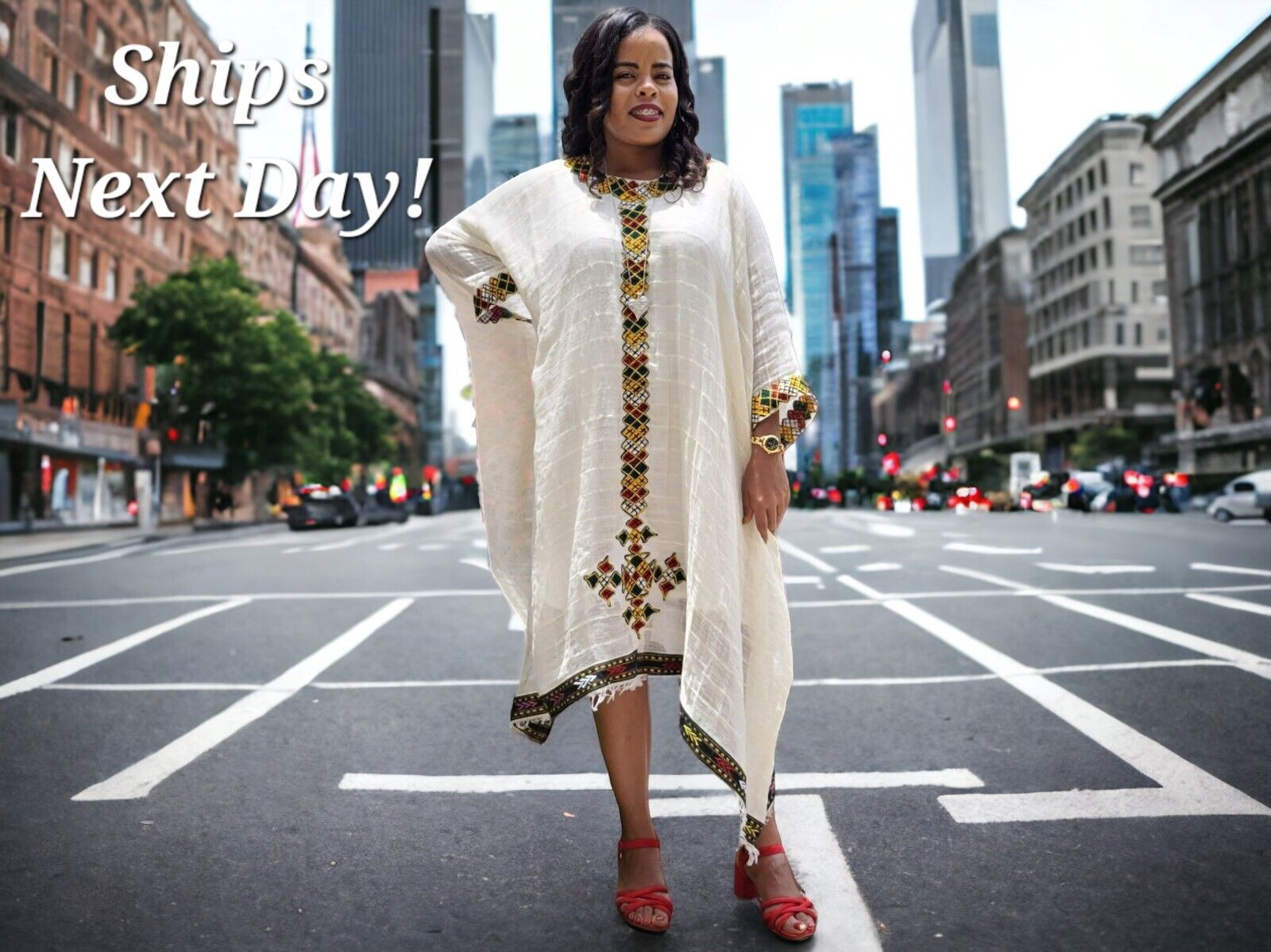 Ethiopian Habesha Traditional Kemis Tebebe, simple  African Dress, Gift For Her.