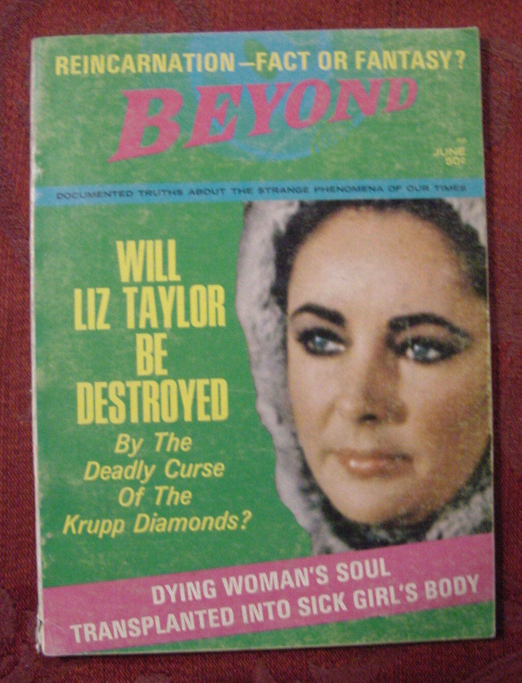 BEYOND magazine June 1969 Reincarnation Ghosts Fantasy Krupp Diamond Curse