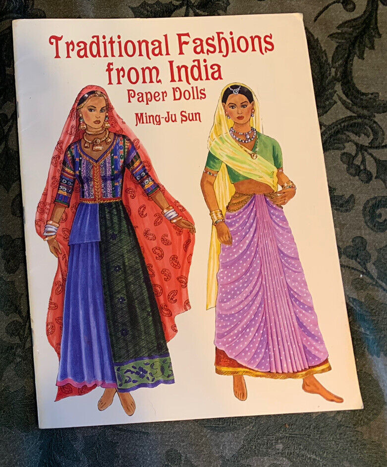 2001 TRADITIONAL FASHIONS FROM INDIA PAPER DOLLS By Ming-Ju Sun Mint Condition