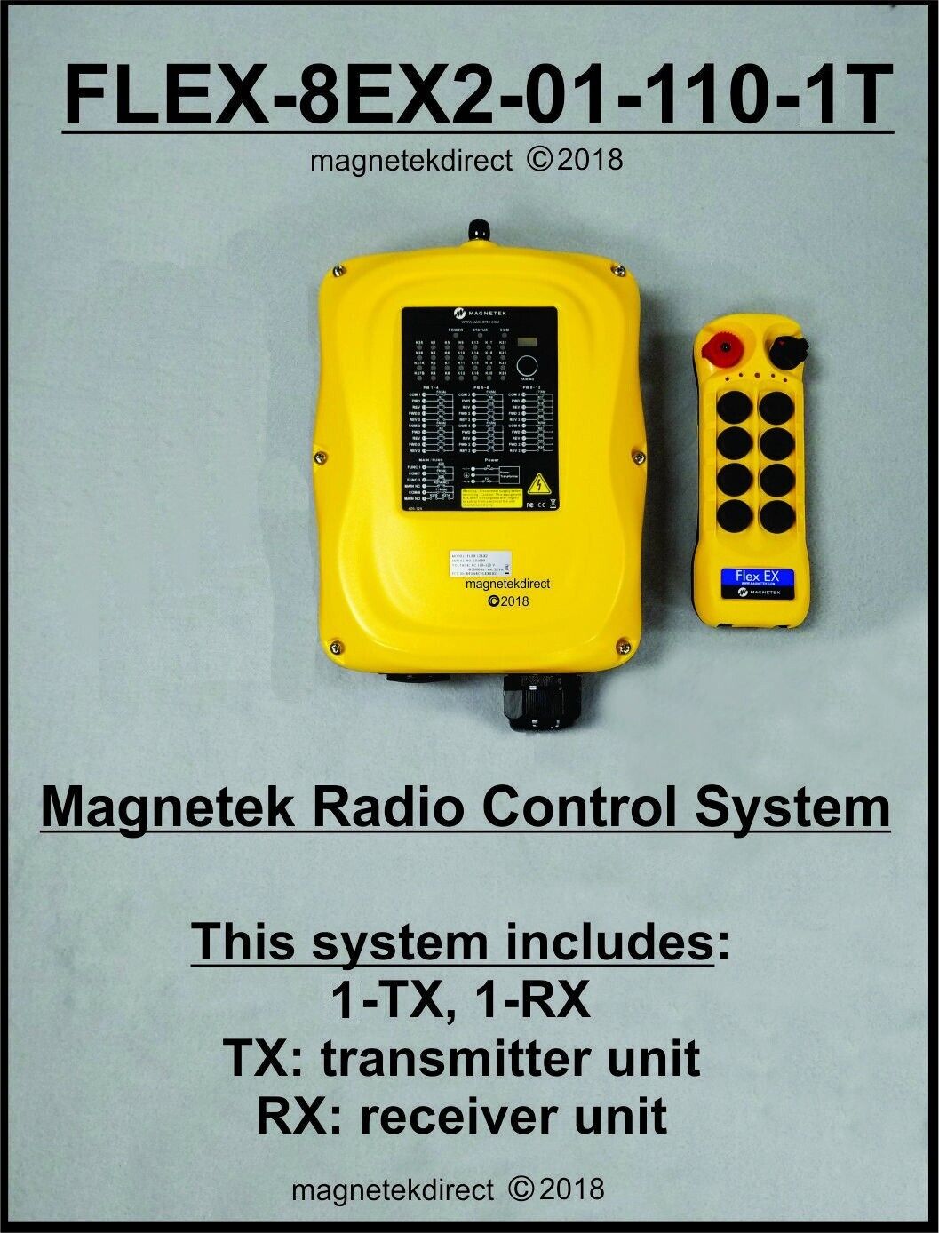 Magnetek Flex 8EX2-01-110-1T   Overhead Crane Hoist Radio Remote Control System