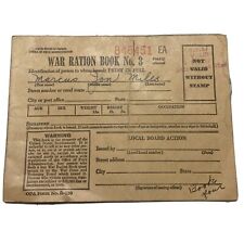 1943 WWll United States War Ration Book No.3 With Stamps Valid Stamp picture