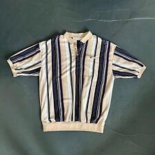 Vintage Classics By Palmland Polo Shirt Men's Tan & Navy Short Slv 80s 90s 4XL picture
