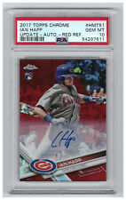 2017 Topps Chrome Update #HMT51 IAN HAPP RC Rookie RED REFRACTOR AUTO /25 PSA 10 picture
