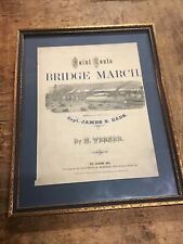 St. Louis Bridge March CoverPage Dedicated Capt. James B. Eads By H. Werner 1874 picture