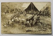 6th Army Band at Fort Flagler WA Washington 1912 Real Photo Postcard Army Tent picture