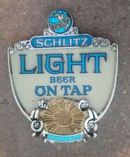 Vintage 1976 Schlitz Light Beer On Tag Sunburst Advertising Sign Wall Beer Bar  picture