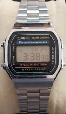 Casio Alarm-Chrono ElectroLuminescence Digital Quartz Watch 1275 A168 SS Band picture