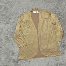 Chico's Women's Size 3 Cardigan Sweater  Gold Long Sleeve Polyester picture
