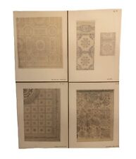 Beautiful 4 Rare 19th 20th C. French Design Drawings for Carpet Development 1587 picture