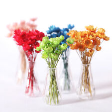 1SET 1:6 Scale Dolls House Miniature Flowers Glass Vase Garden Floral Art Decor picture