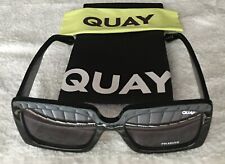 Quay Australia Total Vibe Square Polarized Sunglasses Black/Smoke NWOT picture