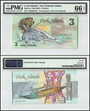 Cook Islands 3 Dollars, 1987 ND, P-3, PMG 66 picture