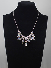 Brighton Silver Plated HALO BURST Blue Crystal Collar Necklace JL6833 $98 picture